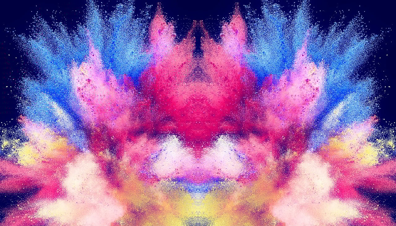 verschillende kleuren poeder