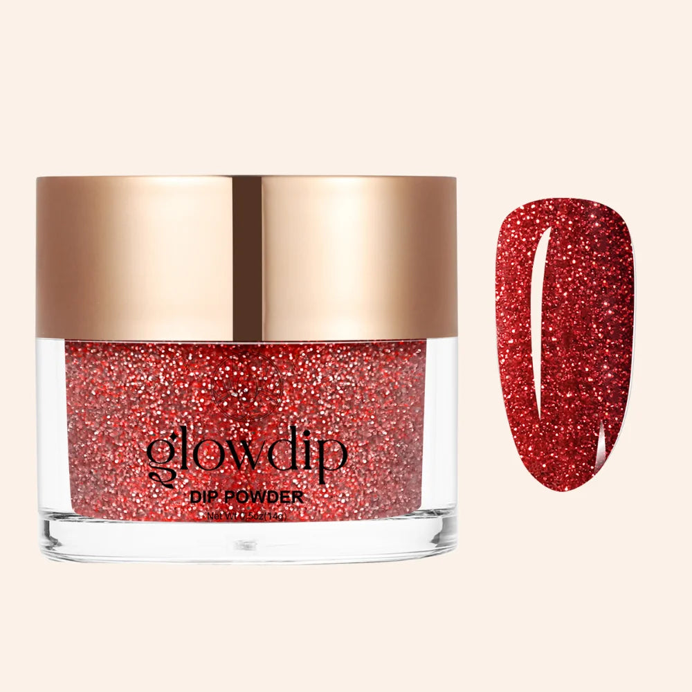 Ruby Glitter Dipping Powder - Powder