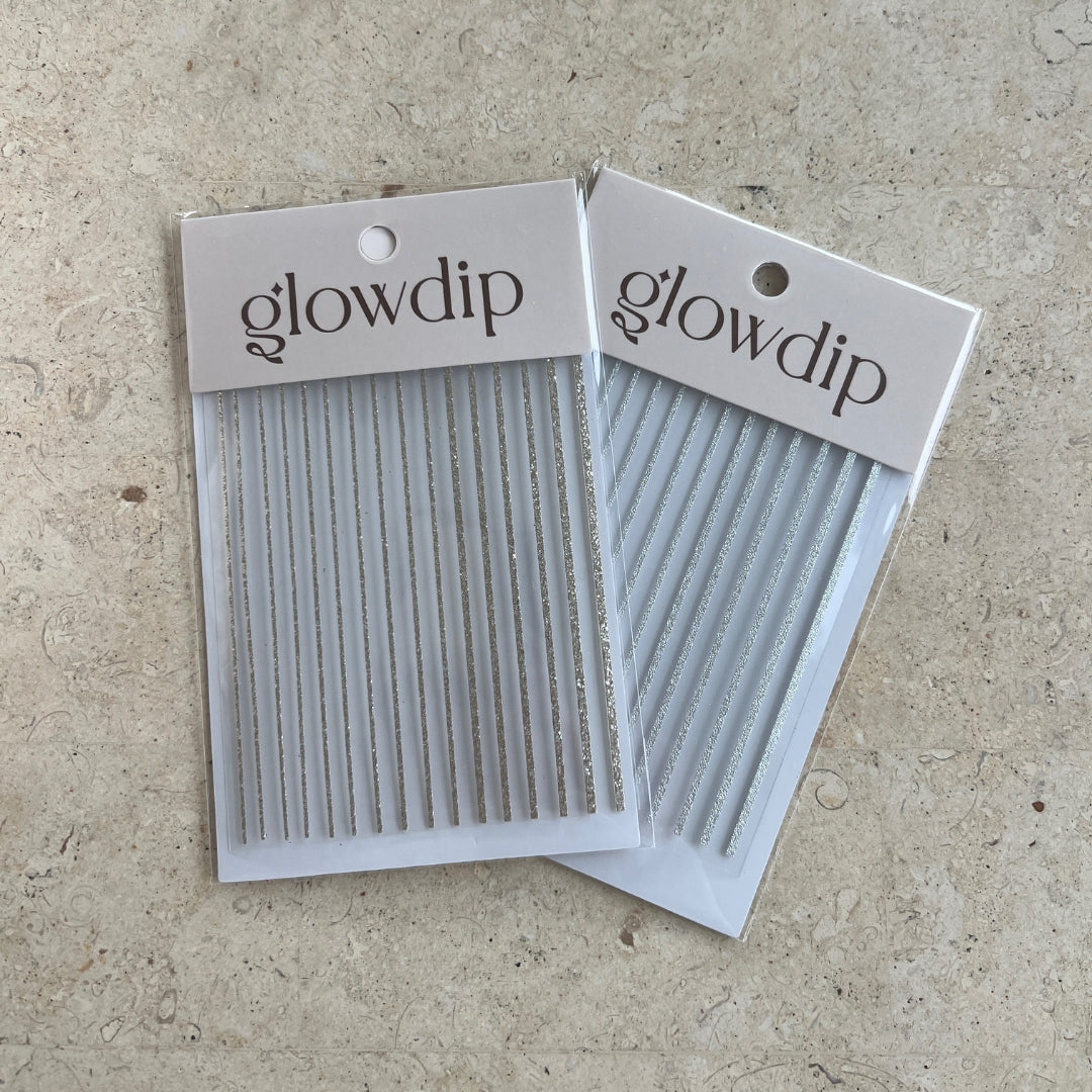 Lijnen Sticker - Goud Glitter