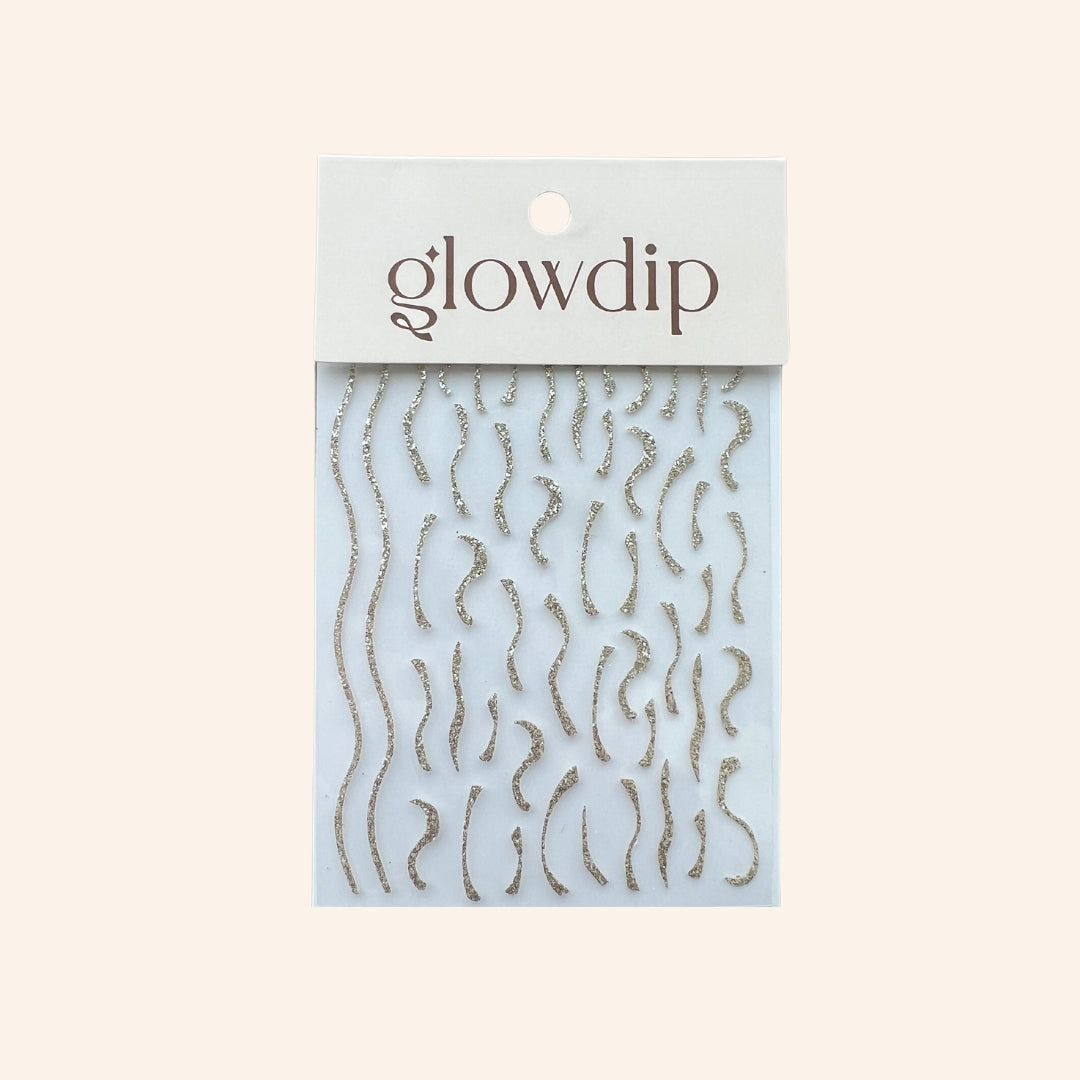 Nailart Sticker - Goud Glitter