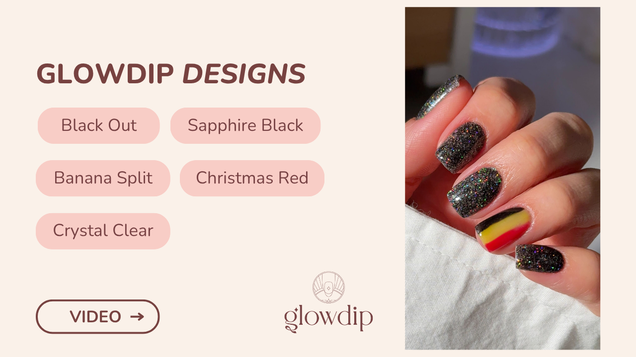 Black Out + Sapphire Black + Banana Split + Christmas Red + Crystal Clear