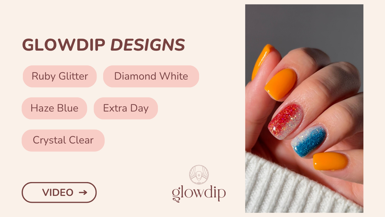 Ruby Glitter + Diamond White + Haze Blue + Extra Day + Crystal Clear
