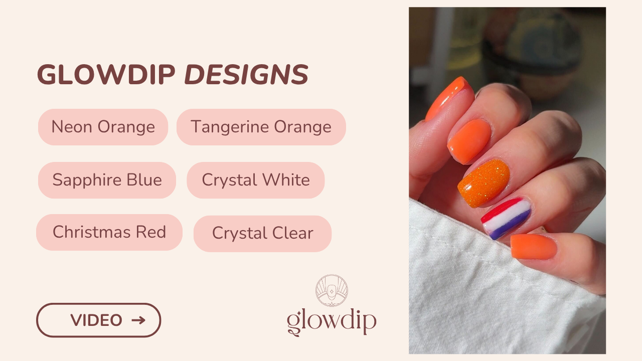 Neon Orange + Tangerine Orange + Sapphire Blue + Crystal White + Christmas Red + Crystal Clear