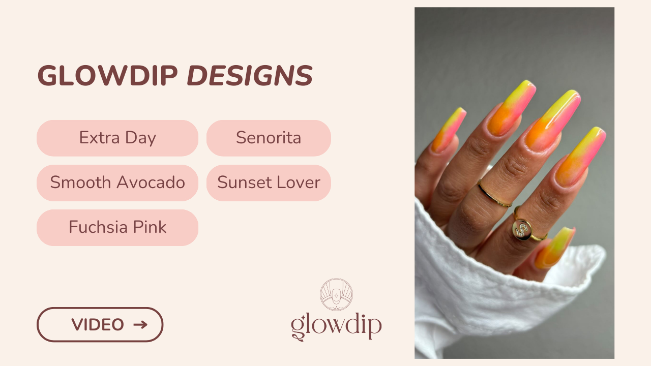 Extra Day + Smooth Avocado + Senorita + Fuchsia Pink + Sunset Lover - Kleurenbeeld