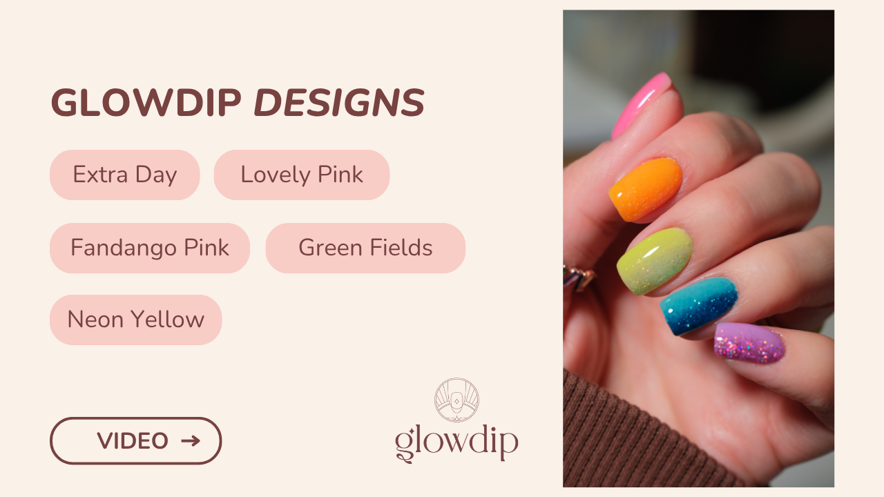 Extra Day + Lovely Pink + Fandango Pink + Green Fields + Neon Yellow