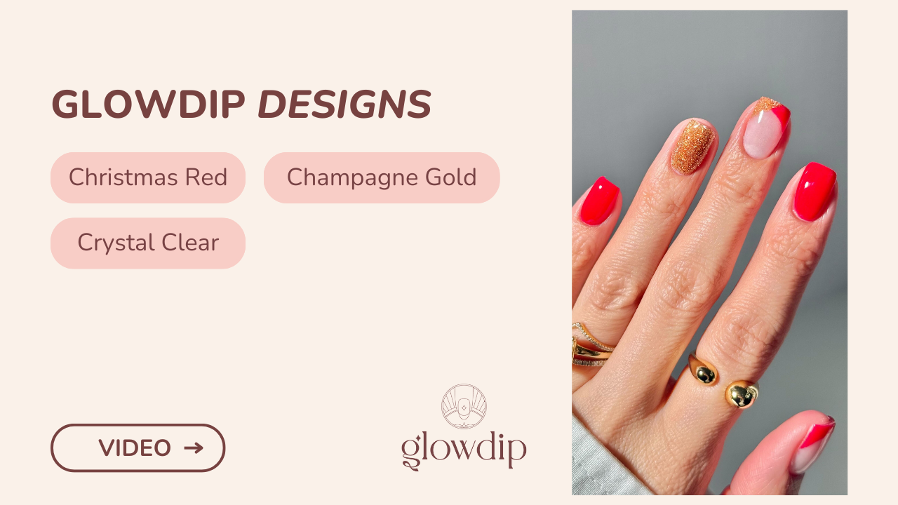 Christmas Red + Champagne Gold + Crystal Clear