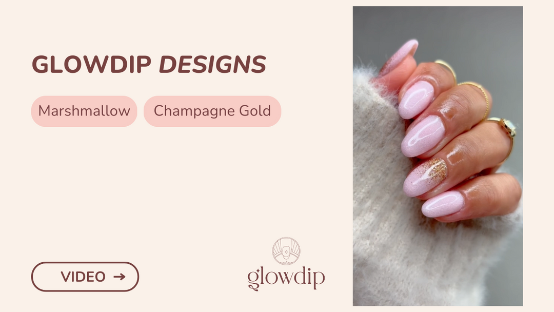 Marshmallow + Champagne Gold - Blush en bling
