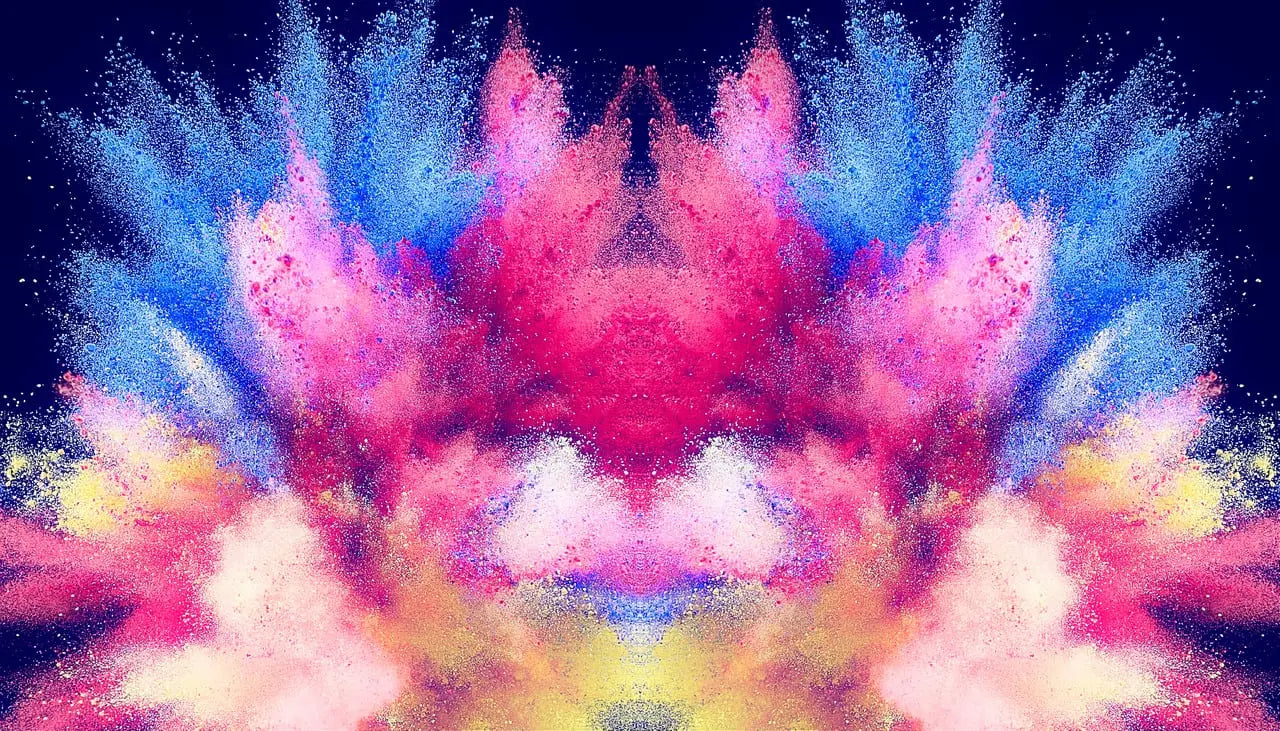 verschillende kleuren poeder