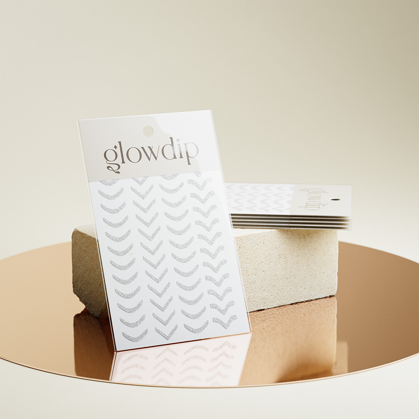 French Sticker - Zilver Glitter