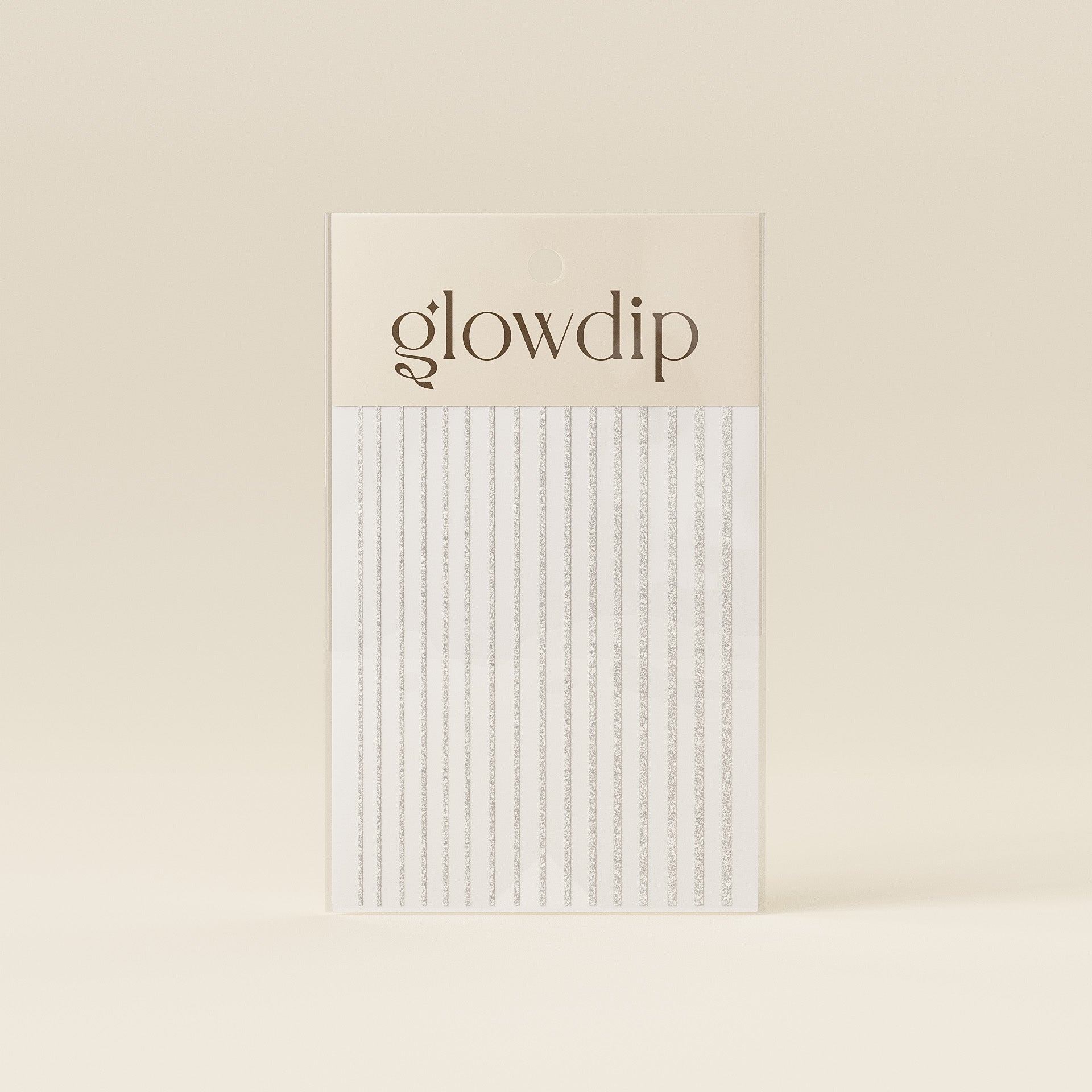 Lijnen Sticker - Zilver Glitter